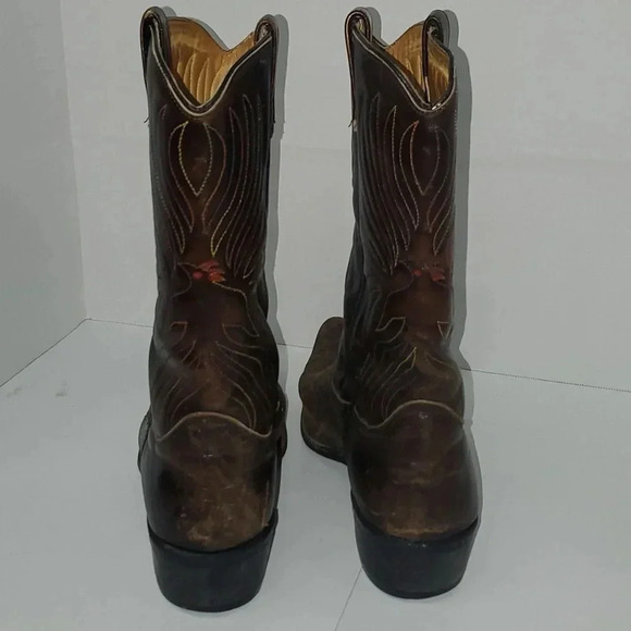 Vintage Rainbow Eagle Cowboy Boots Men's Size 9.5 EE Western Boots - Picture 5 of 16